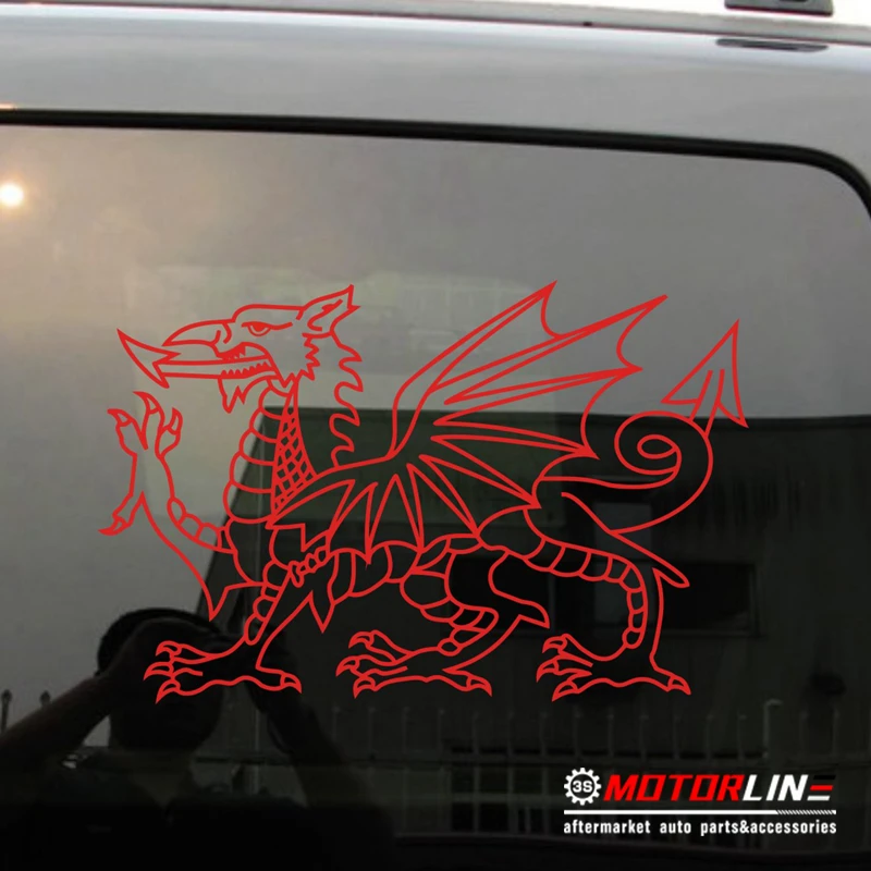 

Wales Red Dragon Welsh Y Ddraig Goch Car Decal Sticker Vinyl die cut no background