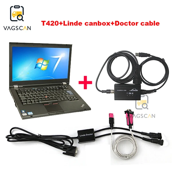 T420 ноутбук с дизельным вилочным автомобилем диагностический сканер для linde canbox linde doctor pathfinder программное обеспечение - Цвет: T420 Linde canbox