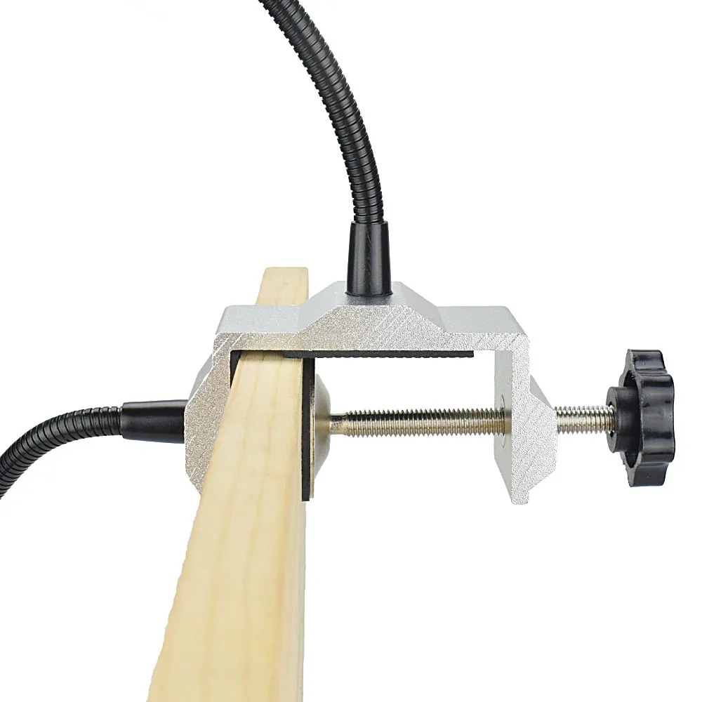 NEWACALOX Bench Vise Aluminum Table Clamp Soldering Iron Holder Soldering Station PCB Fixture Helping Hands with 2 Flexible Arms