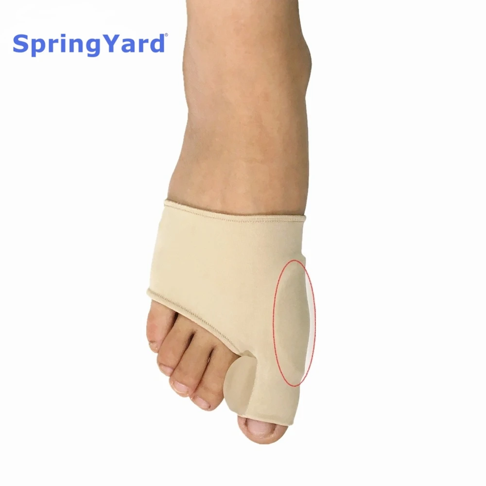 

SpringYard Fabric+Gel Hallux Valgus Orthopedic Sleeve Bunion Corrector Toe Separator Big Toe Protector Foot Care