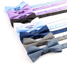 Сплошной Полиэстер Мужские галстуки Повседневное бабочка галстук для мужские вечерние свадебные