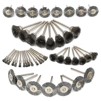 

Wholesales 45Pc Steel Wire Wheel Pen Cup Brushes Set Kit Accessories for Rotary Tool