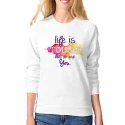 Высокое качество Для женщин tumblr свитеры кофты 3d Модные принты жизнь печатных женский пуловер Повседневное Письмо печати Костюмы