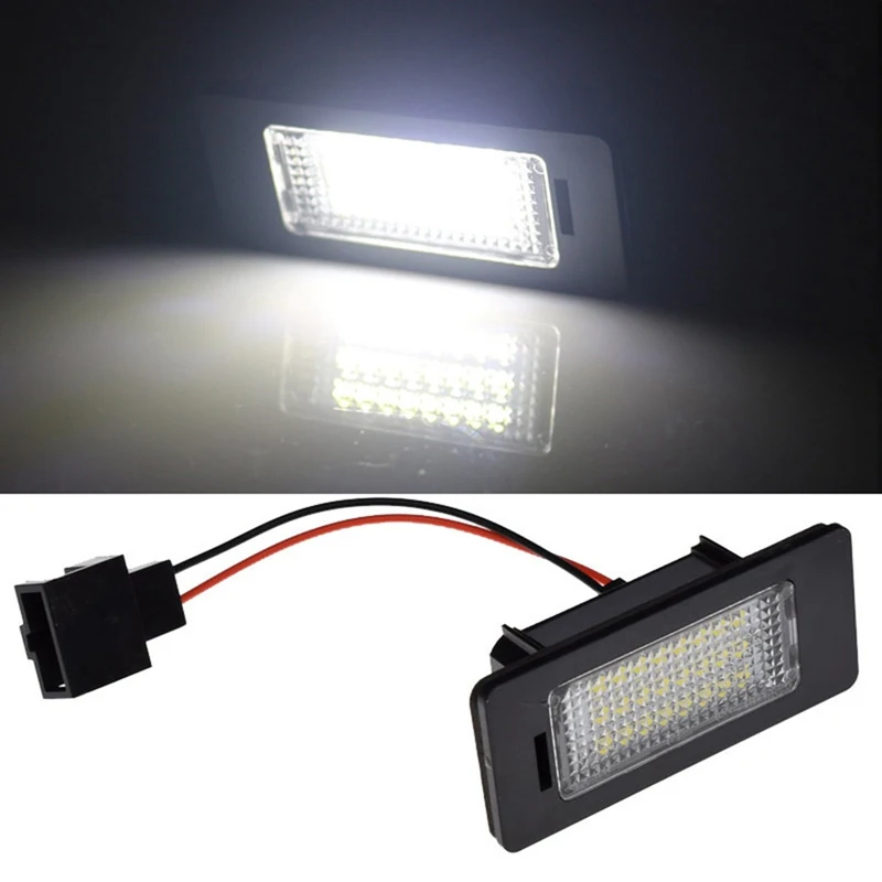 1 Pair Car Led License Plate Lights For Audi A4 Led Number Plate Light
