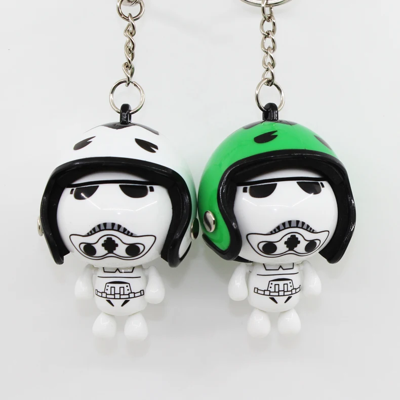 

New arrive Star Wars keyring,Stormtrooper motorcycle helmet keychain 5 articulars can move,car keychain,bag pendant