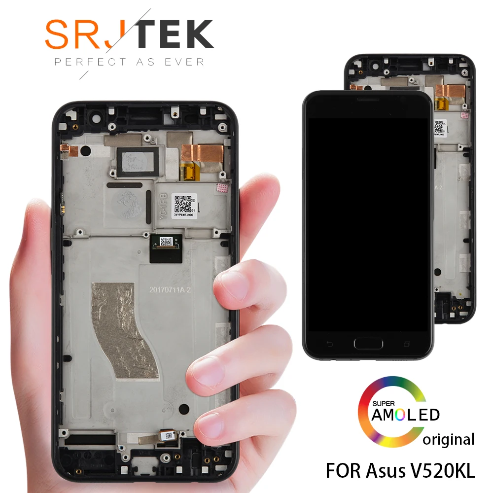 

Original AMOLED 5.2" For ASUS Zenfone V V520KL LCD Display Touch screen Digitizer Assembly Parts V520KL LCD Replacement Parts