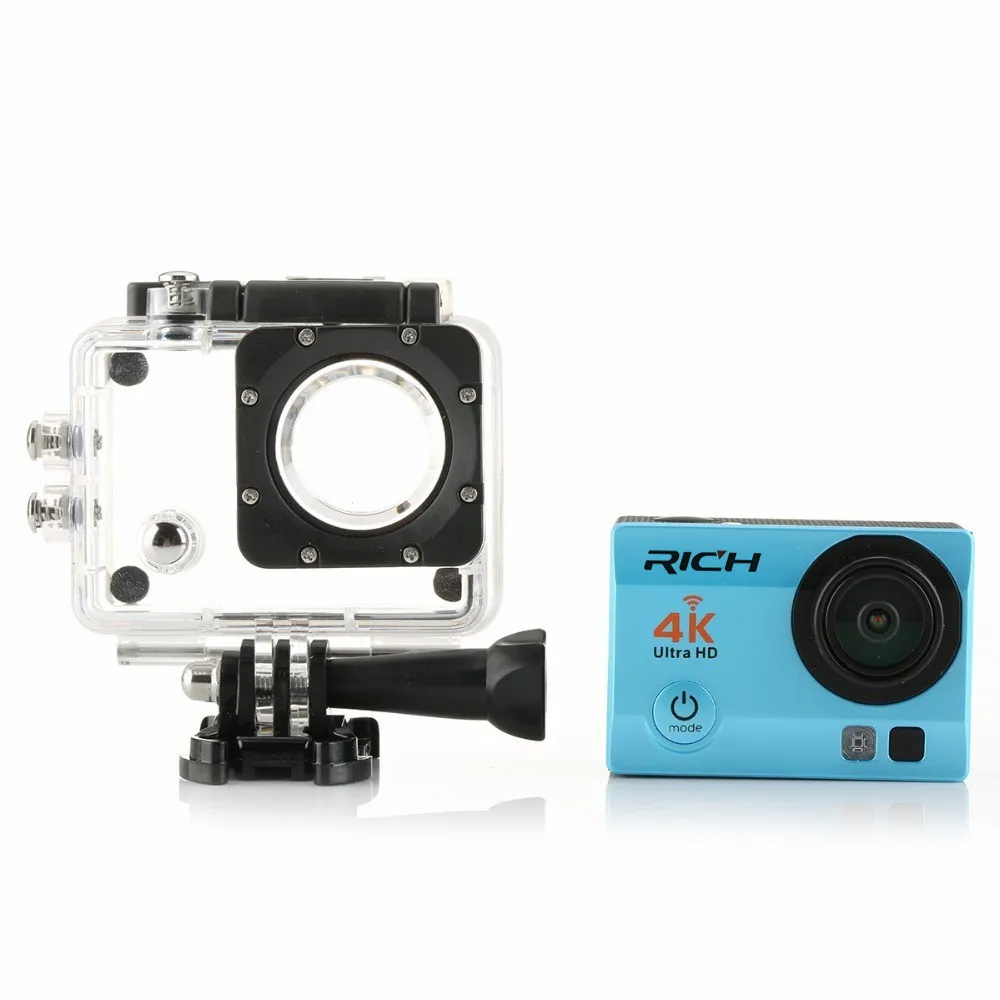 SJ8000R Action camera Ultra HD 4K 24fps WiFi NTK96660 2.0 inch 16MP 170D Len Helmet Waterproof 30M Extreme Sport Camera add card