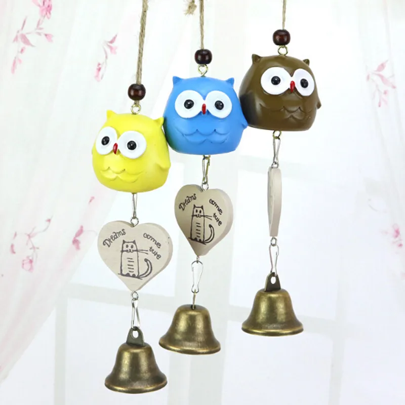 1PC Owl Wind Bell Pendant Gift Chimes Home Decor New Type Of Resin