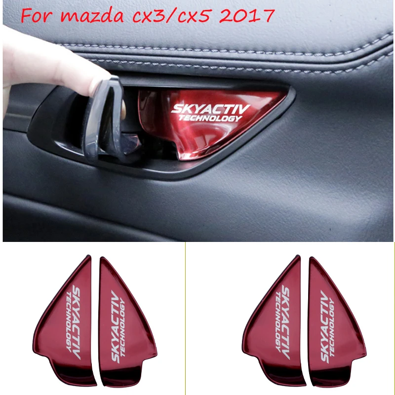 

car sticker interior door handle wrist bowl cup trim For Mazda CX-5 CX-3 2017 2018 CX 5 CX-4 Mazda 3 6 Axela ATENZA accessories