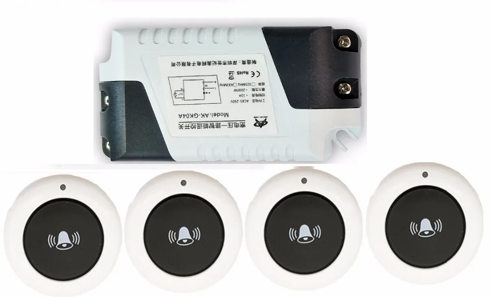 

GK04A Mini Size 220V 1CH 10A Wireless Remote Control Switch Relay Receiver+Transmitter ,315/433.92 MHz Garage Door shutters/ lam