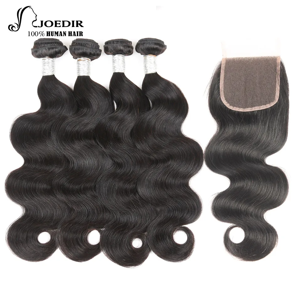 Remy Forte Body Wave Bundles With Closure 30 Inch Bundles With Closure  Brazilian Hair Weave Bundles 3/4 Bundles With Closure