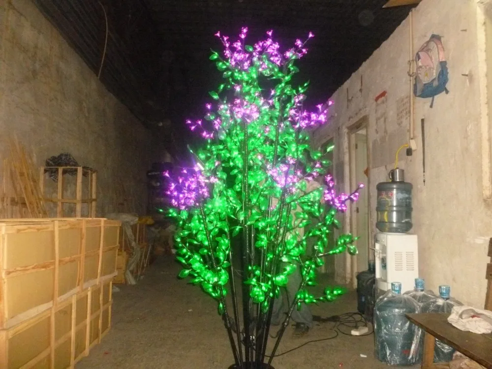 

960pcs LEDs 6ft 1.8Meters LED Christmas party new year wedding Tree Light Pink Cherry Blossom Flower+Green Leaf outdoor