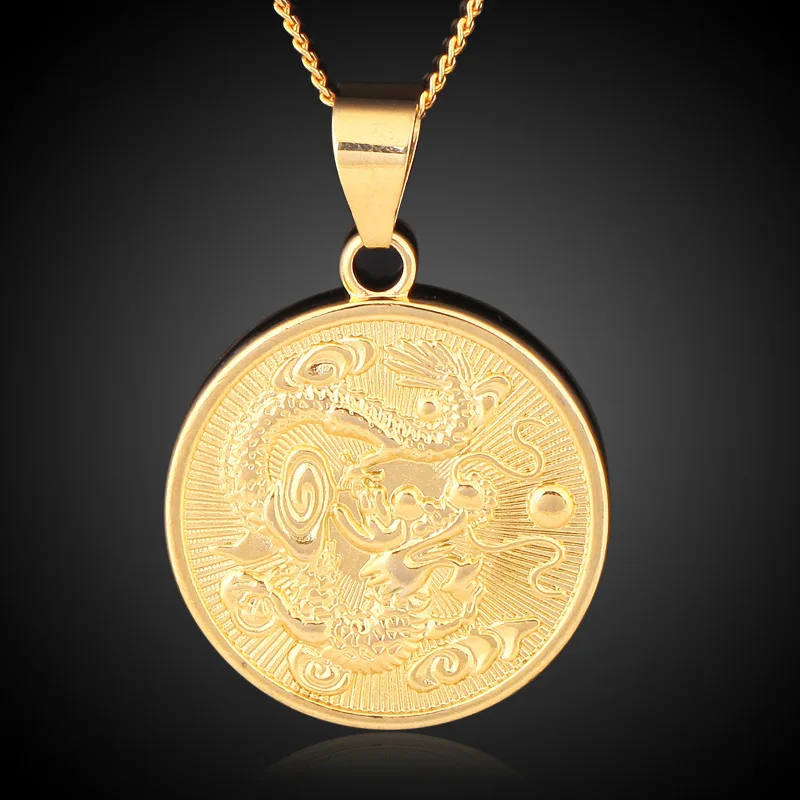 Buy Imitation Gold Jewelry China Dragon Pendant