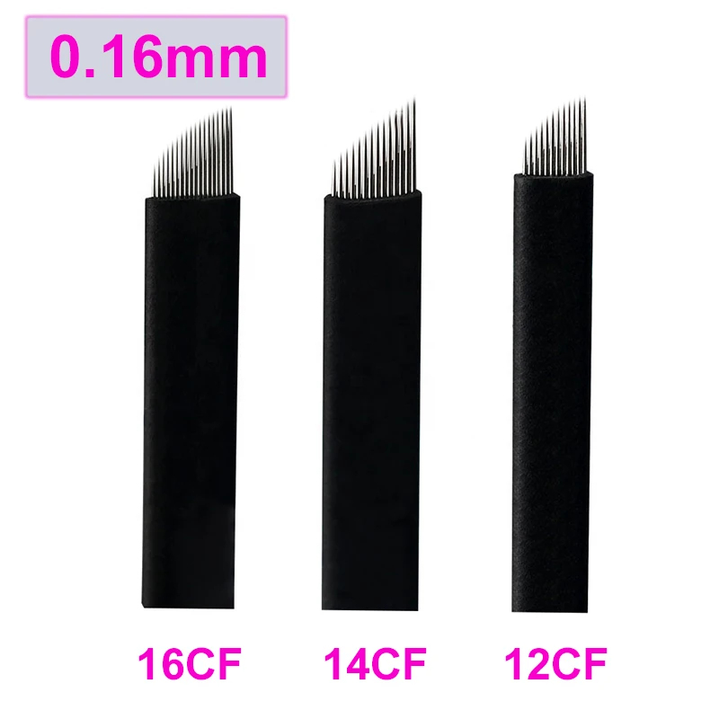 Иглы для тату Nano Black 0 16 мм Flex 12U 14U 16U 18U 21U микроблейдинг ИГЛЫ Перманентный макияж