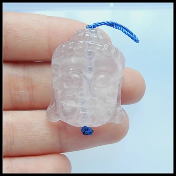 

Carved Rose Quartz Buddha Head Pendant,30x24x10mm,11.4g