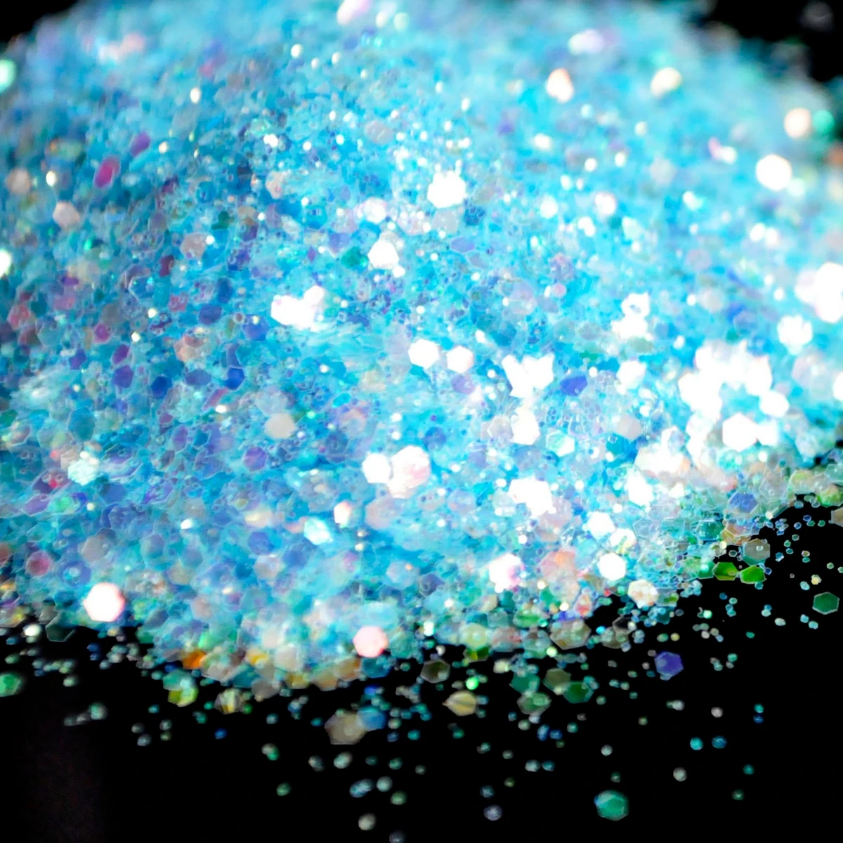 

Iridescent Rainbow Candy Color Clear Light Blue Nail Glitter Mix Nails Powder Sequins Hexagon Paillette For Nail Art Decoration