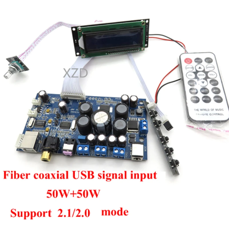 STA350 25 Вт* 2+ 50 Вт усилитель высокой мощности с коаксиальным волокном USB вход поддержка 2,1/2,0 ModeT0165