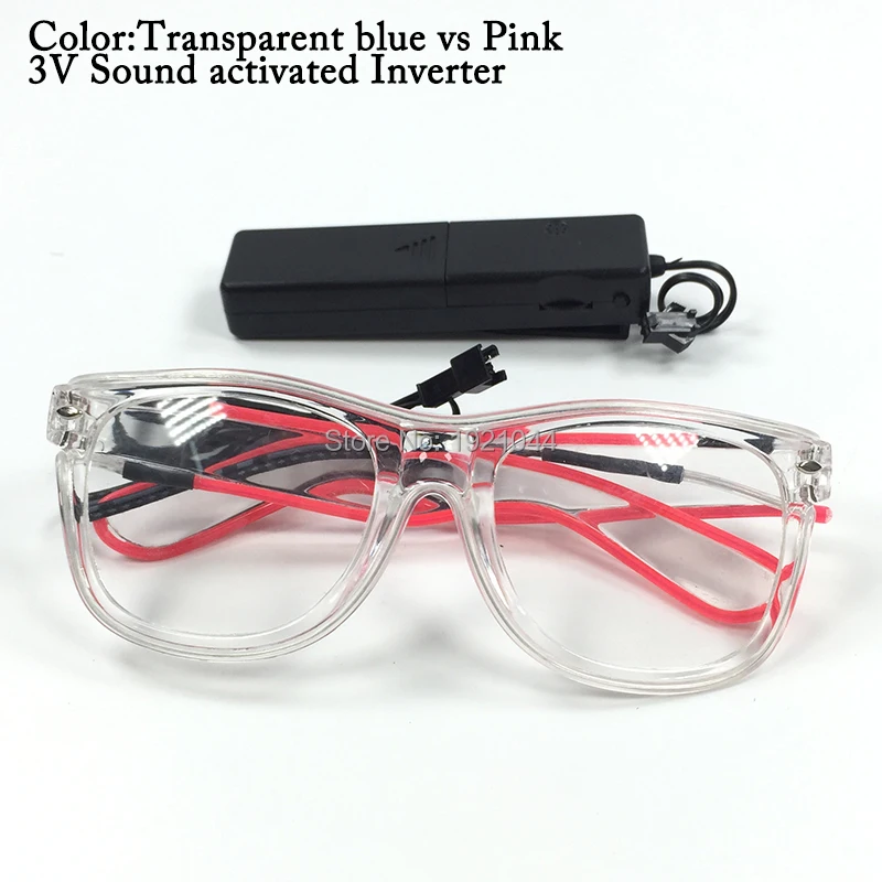 Best Offers Voice Control Led Glasses Cheap Wholesale 100pcs El Wire Light Up for Party Rave DJ Club Birthday Gift Bright DIY decoration