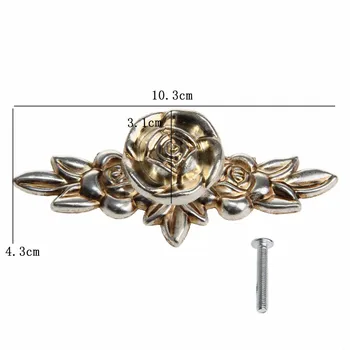 Rose Kitchen Cabinet Drawer Cupboard Furniture Pull Door Knob Handle 103mm