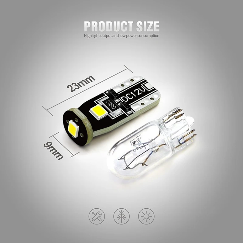 Катур 1000 шт T10 W5W светодиодные лампы 3030 SMD 168 194 автомобильные аксессуары зазор для