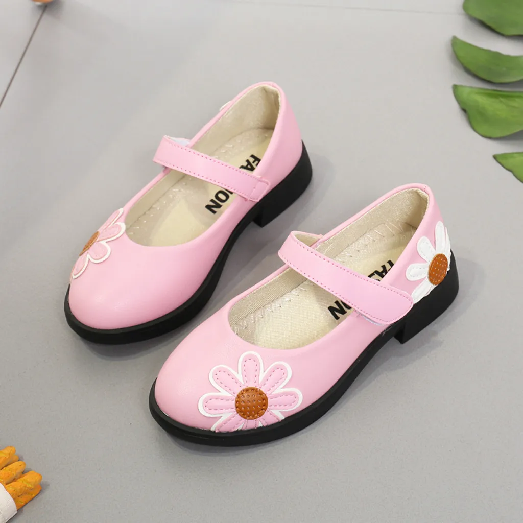 MUQGEW/Новая модная детская кожаная обувь для маленьких девочек с цветами, обувь для принцессы сандалии
