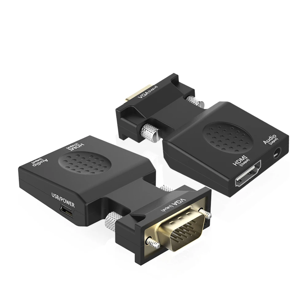 HD 1080P преобразователь из VGA в HDMI адаптер видео выход аудио кабель Micro USB кабель питания для HDTV монитора проектора ноутбука