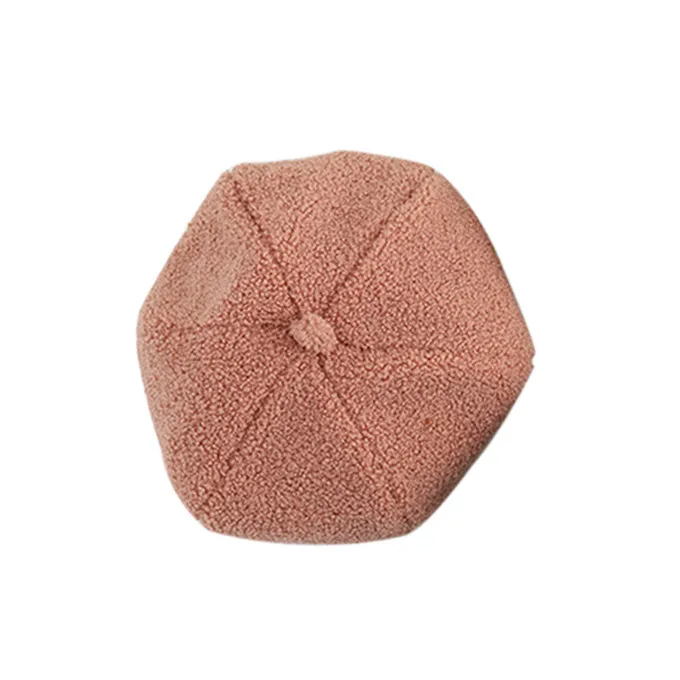 KLV Женская модная восьмиугольная кепка осень зима Франция живописный стиль береты шапки s женская элегантная теплая винтажная восьмиугольная шапка - Цвет: as picture
