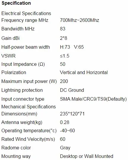 4G LTE антенны 49dBi CRC9 SMA TS-9 разъем для E3372 E8372 B593 B310 B315 4G LTE FDD Модем fouter