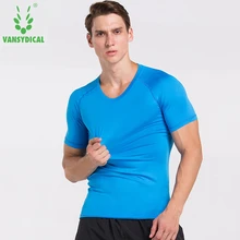 Мужская Спортивная Фитнес Бодибилдинг Спортивная футболка мужское компрессионное трико Бег Баскетбол Кроссфит под футболкой Топы