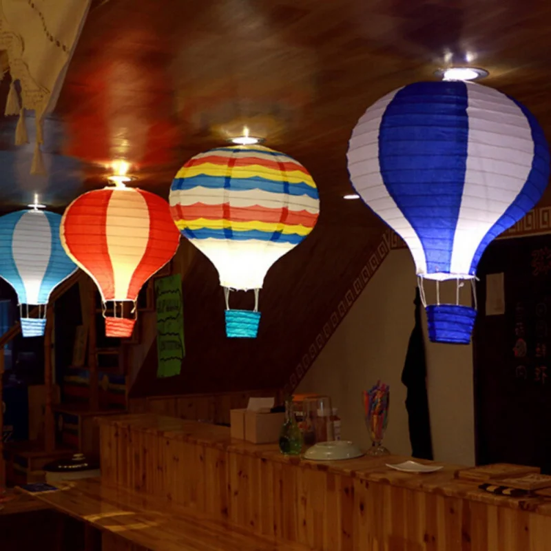 

Rainbow Hot Air Balloon Paper Lantern Bar Decora Kids Birthday Party Wedding Decoration Party Supplies 2019 New Drop Shpping