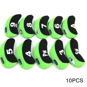 

Durable Iron Putter Headcover Golf Head Cover 10PCS Nylon Case Protect