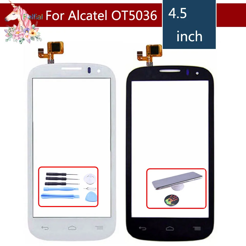 Для Alcatel One Touch POP C5 5036 OT 5036 5036D 5037E OT5036 сенсорный экран дигитайзер сенсор внешнее стекло объектив замена панели