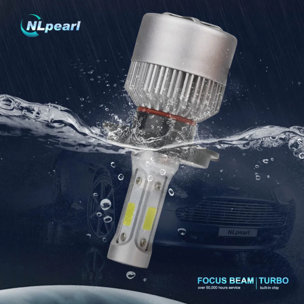NLpearl S2 COB 2 шт. H4 светодиодный головной светильник автомобиля лампы авто H7 H1 H3 H11 H13