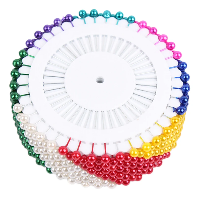 480 шт/партия Разноцветные круглые жемчужные булавки для шитья Свадебный корсаж флористы швейные булавки аксессуары - Цвет: colorful