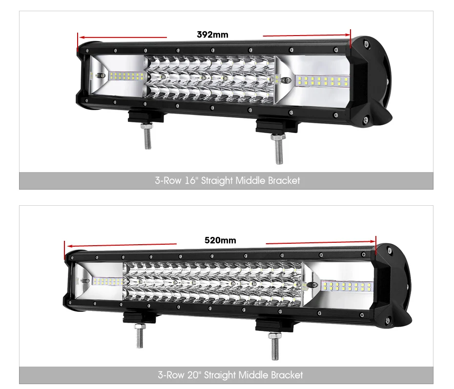 Oslamp 3 ряда 1" 20" 2" 34" 4" 50" прямой/изогнутый СВЕТОДИОДНЫЙ светильник бар 4x4 внедорожный светодиодный рабочий светильник 6000 К пятно+ Наводнение Combo Луч светодиодный бар