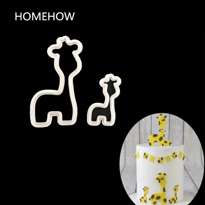 Homehow 2 шт./лот мультфильм Жираф Торт помадка плесень 11 2/6 5 см кухонные аксессуары