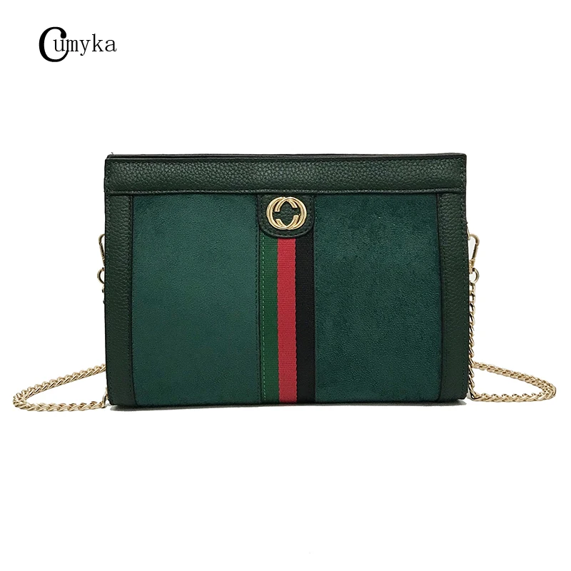 CUMYKA New Scrub Bags For Women 2019 Chain Retro Shoulder Lady Bag Crossbody Small Casual Tote PU Leather Woman Handbag Flap