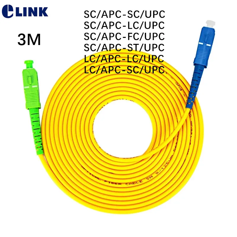 

20pcs 3m LC SC FC ST UPC APC fiber patchcord Singlemode Simpex 2.0mm patch cable SM SX SC LC FC ST optical fibre jumper IL<0.3dB