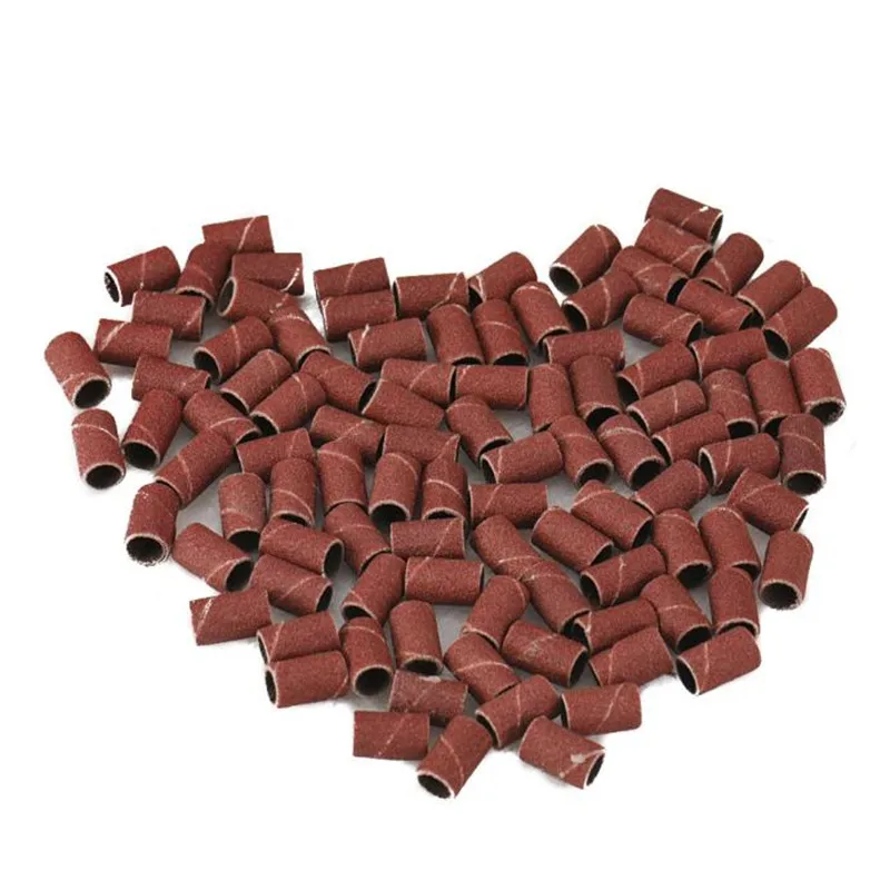

Pro 100Pcs Sand Nail File Nail Art Sand size Coarse 180 Grits Mandrels For Nails File frosted ring Tool