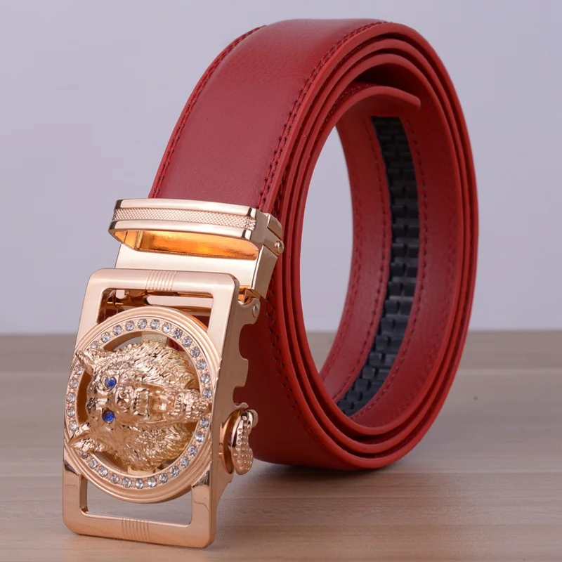 designer belts red