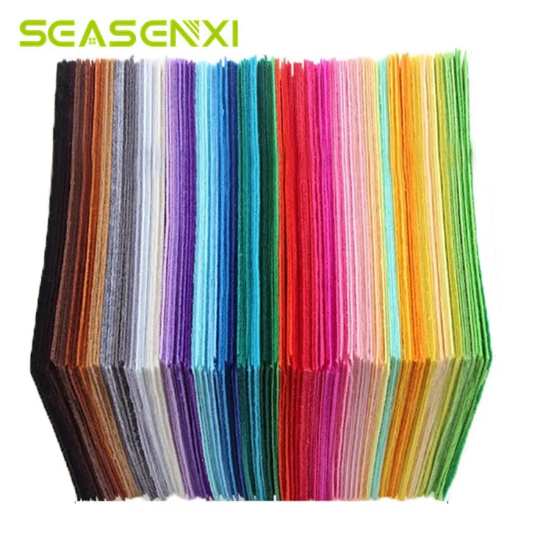 

40Pcs 30x30cm Nonwoven Fabric DIY Toys Gift Colorful Manual Felt Cloth Polyester Tablecloth Square Hand Crafts For Exhibition