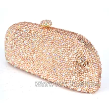 Round Luxury Crystal Diamond bag tote font b Clutch b font Bag wedding font b Party