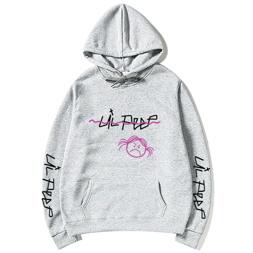 Light gray 69 Lil Peep/толстовки с капюшоном Love lil. peep, мужские свитшоты, пуловер с капюшоном, свитшоты для мужчин/женщин, sudaderas cry, Детская уличная толстовка с капюшоном для мужчин - Цвет: Light gray 69