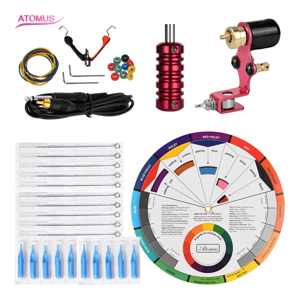 

Professional Tattoo Tip Kit De Tattoo Bobinas Maquillaje Permanente Principiante Tatoo Rotary For Beginners Tatuagem Machine Set