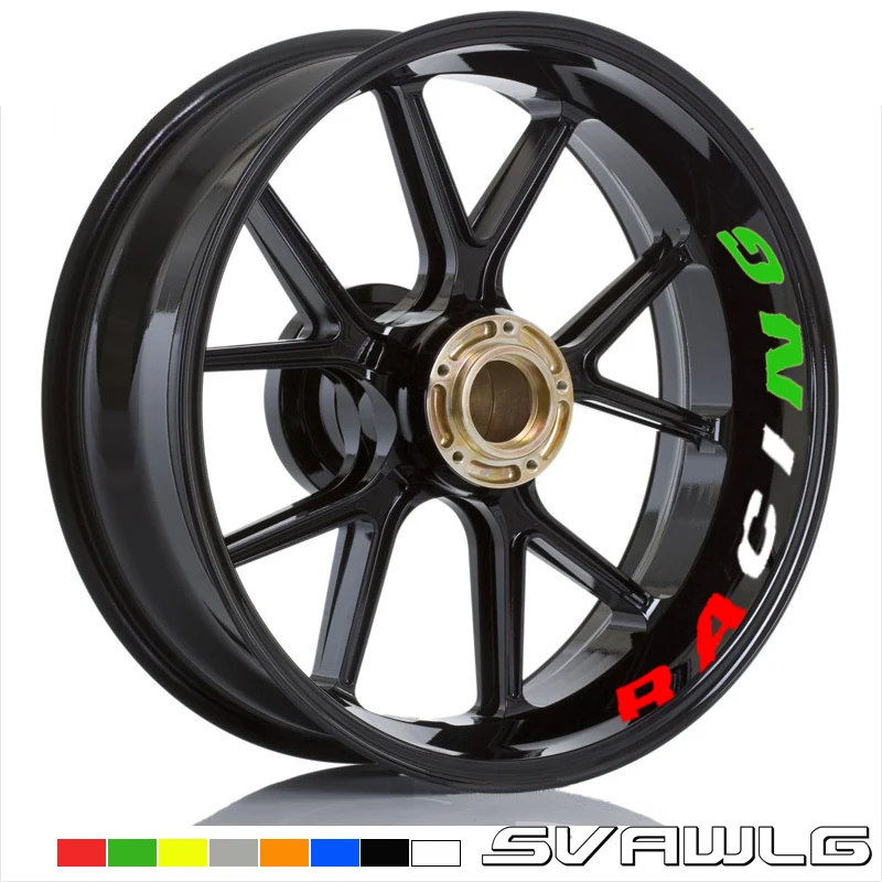 

Motorcycle 8X Thick Edge Outer Rim Sticker Stripe Wheel Decals for HONDA SUZUKI KAWASAKI YAMAHA DUCATI APRILIA KTM BMW RACING