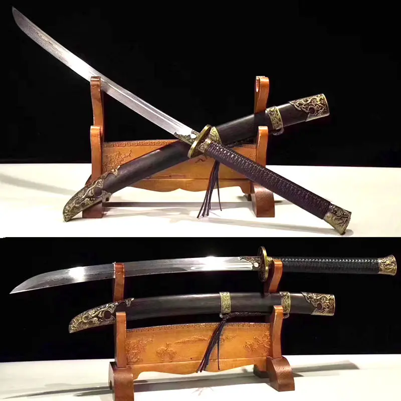 Handmade Chinese KungFu Broadsword Qing Dynasty King Bodyguard Dao Sword Sabre Damascus Folded Steel Sharp Asian Fighting Knife | Дом и сад