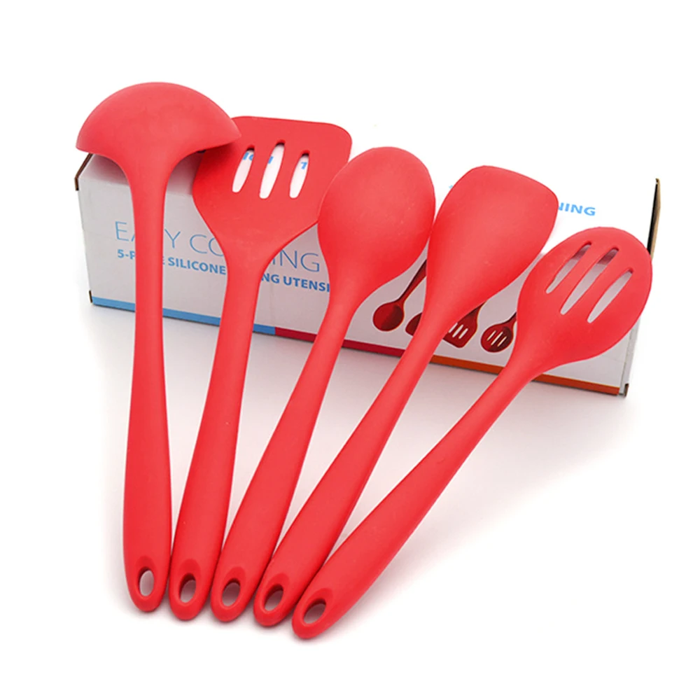 

New Silicone Cooking Utensils Kitchenware Suit Spatulas Spoon Ladle Nonsticky Bar Kitchen Home Heat Resistant Heatproof Cozinha