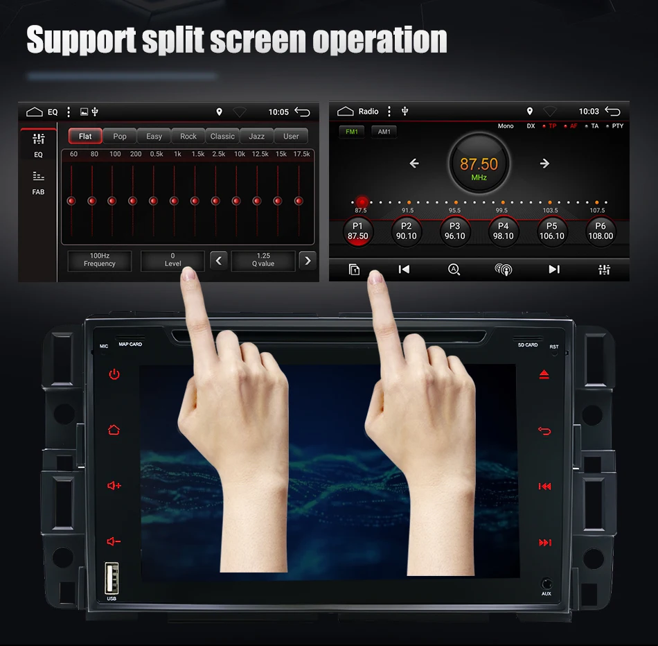 Sale Eunavi Car DVD GPS 2G+32G Navi For Chevrolet/Silverado/Tahoe/Monte GMC Yukon/Denali/Acadia 2 Din Car Radio Stereo BT WIFI 8 Core 18