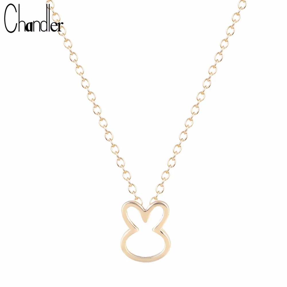 

Chandler Silver Love Plated Cute Rabbit Bunny Pendant Necklaces For Women Lovely Animal Charms Chic colares longos com pingente