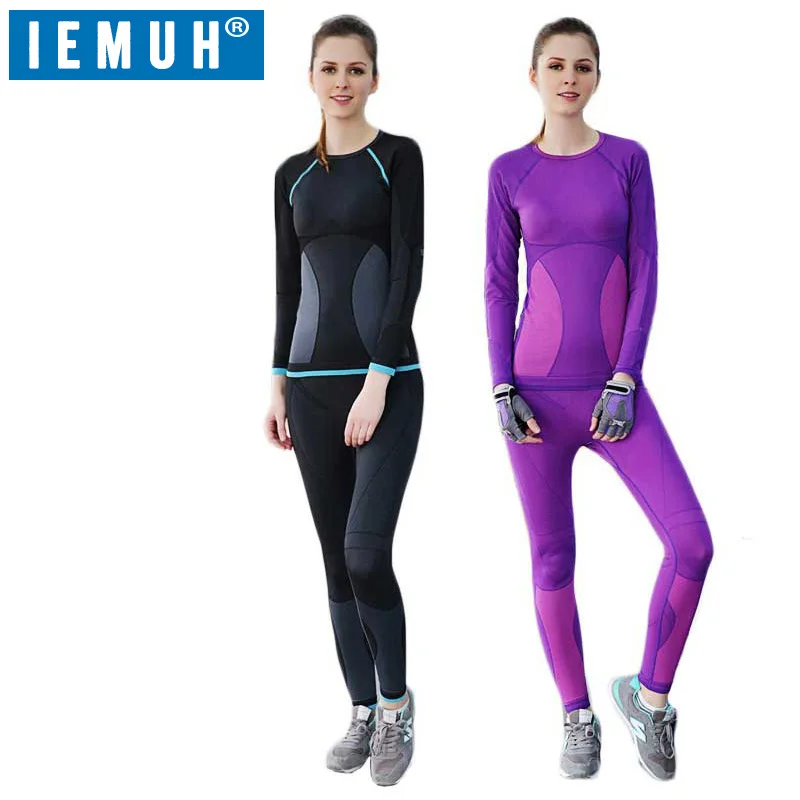 IEMUH New Winter Thermal Underwear Sets Women Brand Anti-microbial Stretch Women's Thermo Underwear Female Warm Long Johns